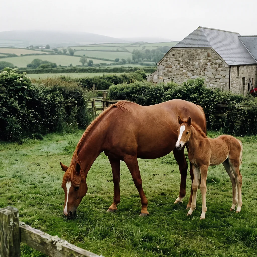 Élevage de chevaux au Écuries du Roc, Sainte-Féréole